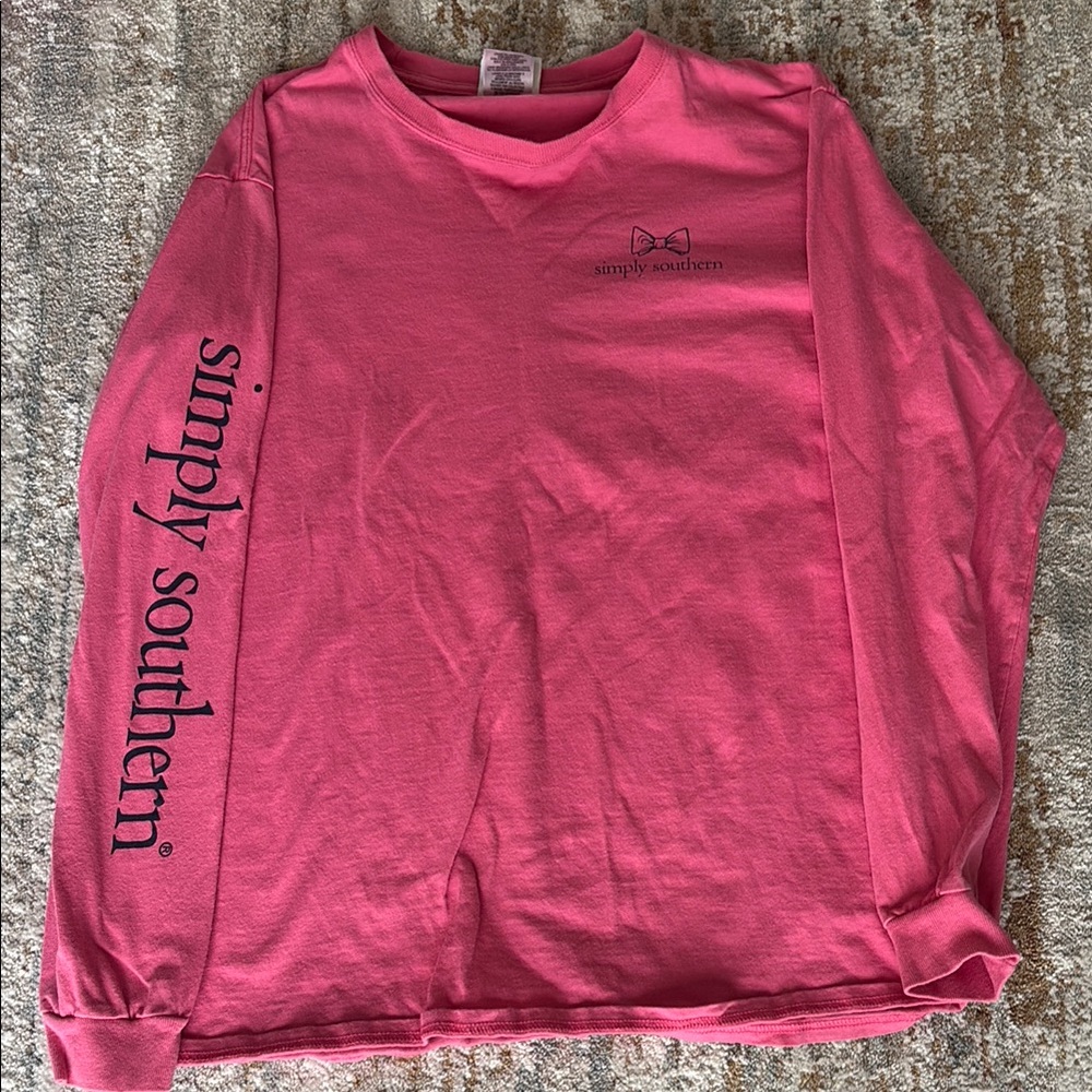 Simply Southern Vibrant Pink Crewneck Top